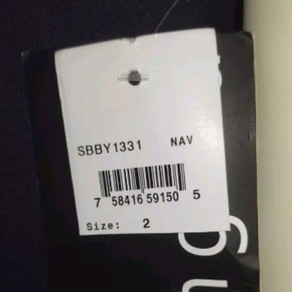 Sangria Navy Lace Sheath Dress Size 2 - Picture 5 of 5